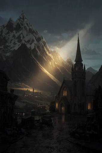 Atmospheric Gothic Noir style reference image — cinematic noir