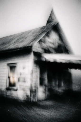 Haunting Kinetic Monochrome style reference image — monochrome spectral abstraction