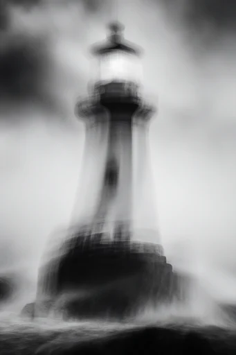 Spectral Kinetic Monochrome style reference image — ghostly kinetic atmosphere