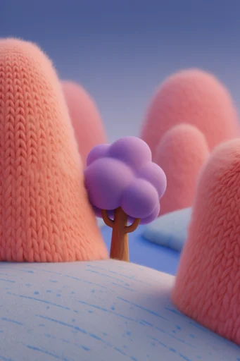 Plush Whimsical 3D style reference image — 3D character render