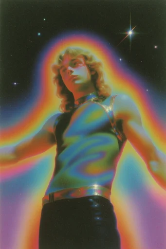 Retro Cosmic Nostalgia moodboard — generate AI images in this style