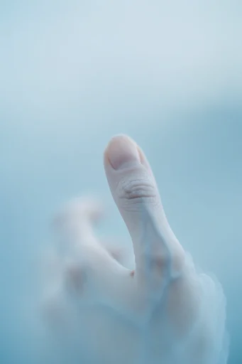Ethereal Blue Minimalism style reference image — translucent textures