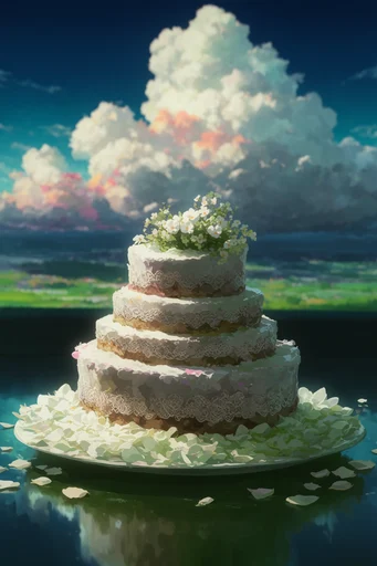 Painterly Anime Surrealism style reference image — nostalgic scenic scale