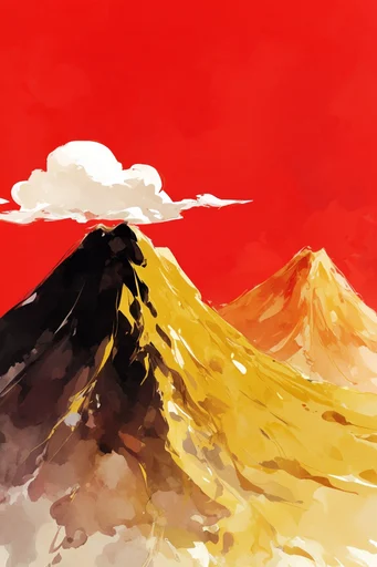 Bold Crimson Anime Art style reference image — painterly digital illustration