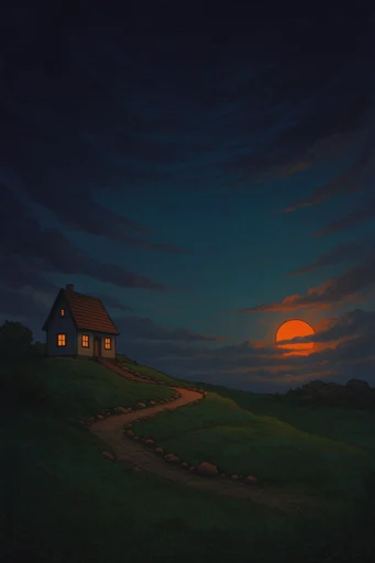 Cosmic Twilight Surrealism style AI image example 2