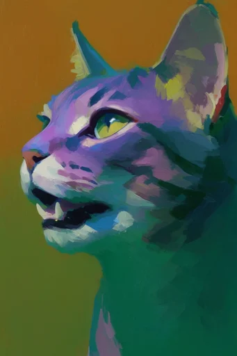 Graphic Fauvist Noir style reference image — bold impasto brushstrokes
