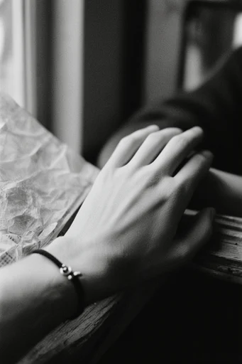 Cinematic Chiaroscuro Noir style reference image — heavy film grain