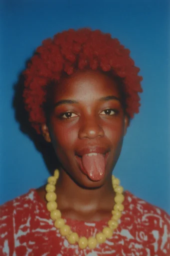 Nostalgic Surrealist Pop style reference image — analog flash photography