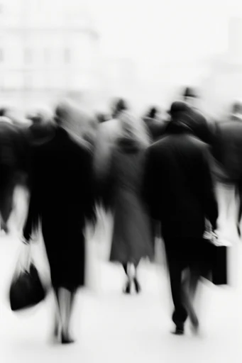 Kinetic Ghostly Monochrome style reference image — motion blur