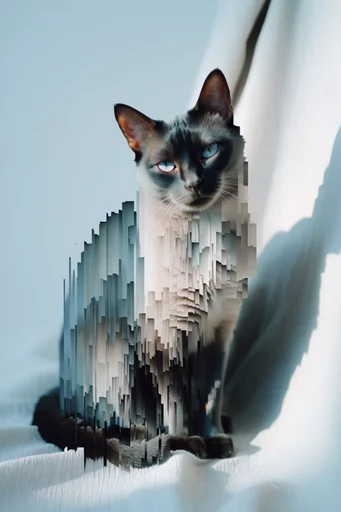 Surreal Digital Disintegration style reference image — chromatic intervention