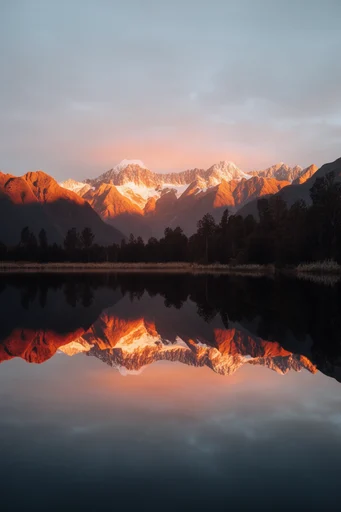 Ethereal Alpine Stillness style reference image — low-hanging mist