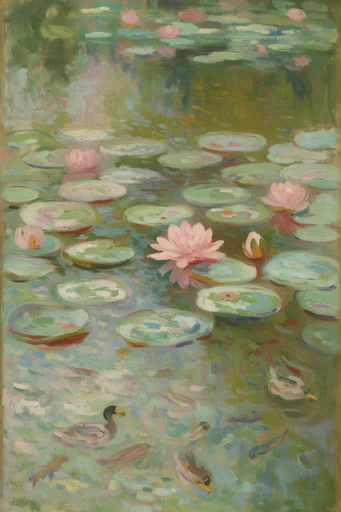 Whimsical Impressionist Waterscapes style reference image — impressionist impasto painting