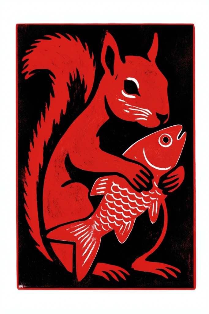 Crimson Noir Graphic style AI image example 3