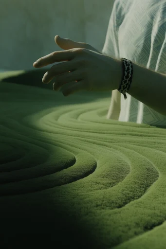 Minimalist Verdant Landscapes style reference image — velvety moss texture