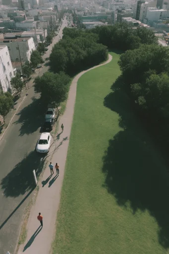 Graphic Isometric Minimalism style reference image — aerial orthographic view