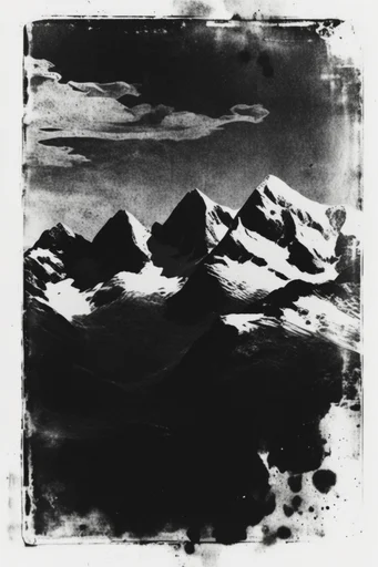 Gritty Monochromatic Noir style reference image — stark monochrome