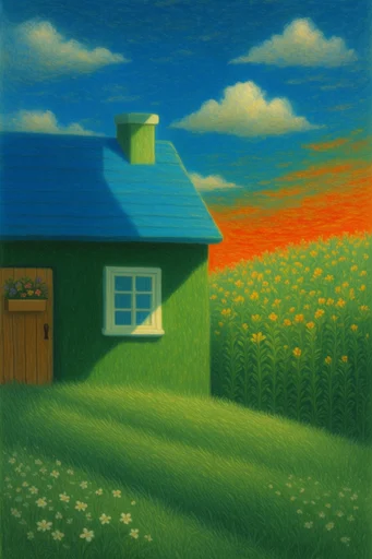 Luminous Surreal Pastoral style AI image example 4