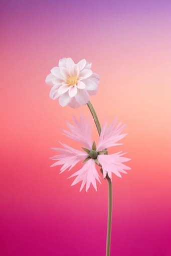 Neon Botanical Minimalism style reference image — saturated color theory