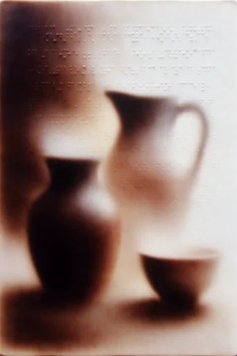 Tactile Ethereal Obscura style reference image — tactile braille overlay