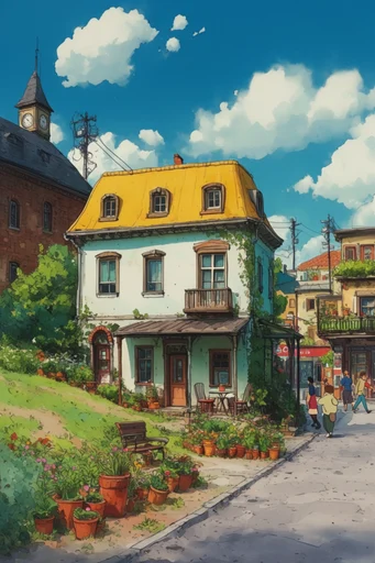 Nostalgic Solarpunk Cottagecore style reference image — solarpunk fantasy