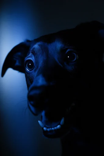 Electric Cobalt Noir style reference image — cinematic chiaroscuro