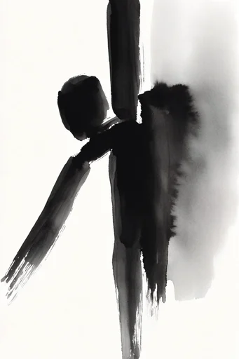 Dynamic Sumi-e Minimalism moodboard — generate AI images in this style