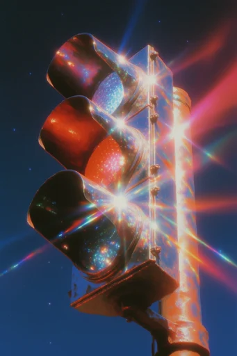 Ethereal Neon Retro-Cosmos style reference image — chromatic aberration