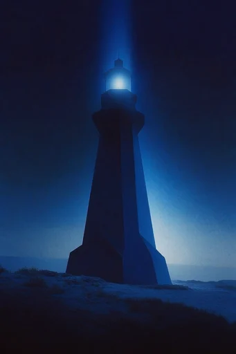 Monolithic Cobalt Liminality style reference image — ethereal glowing light shafts
