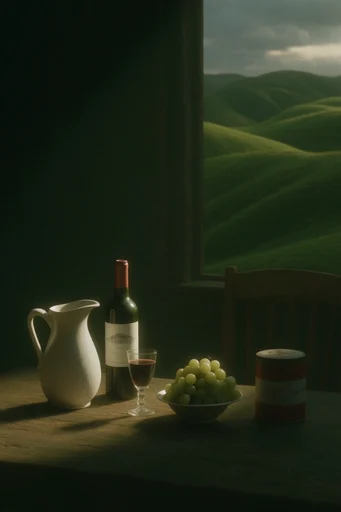 Cinematic Chiaroscuro Solitude style reference image — chiaroscuro landscape
