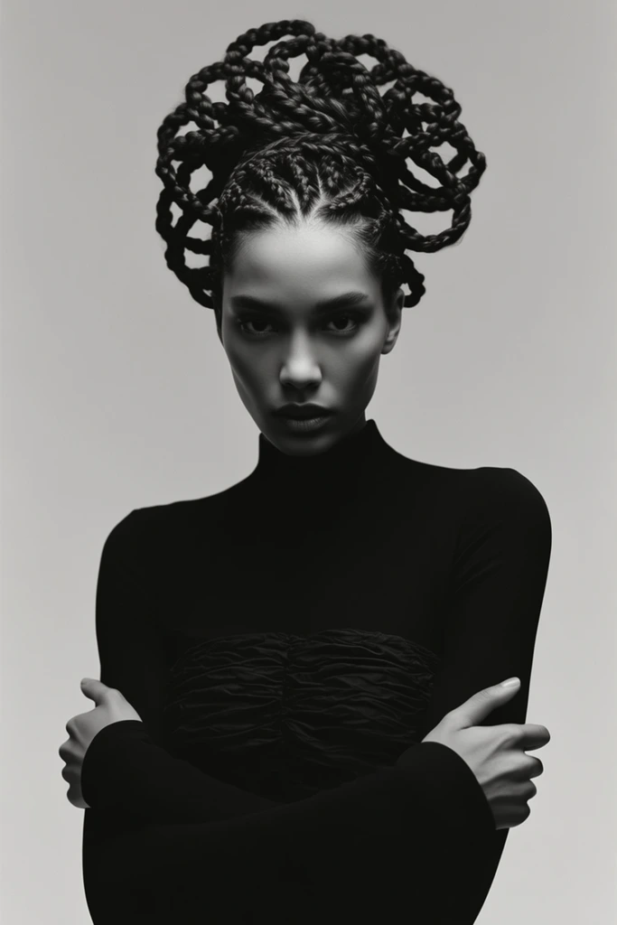 Sculptural Monochrome Minimalism style AI image example 2
