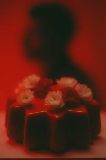 Ethereal Crimson Noir style reference image — low-fidelity texture