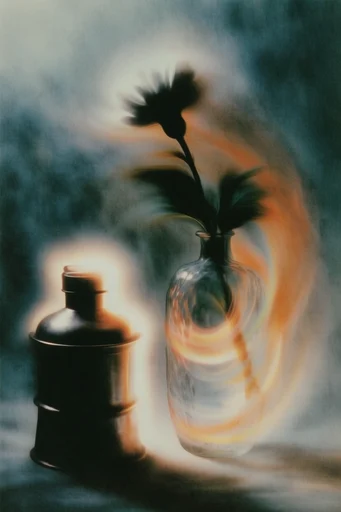 Spectral Twilight Noir style reference image — glowing amber aura