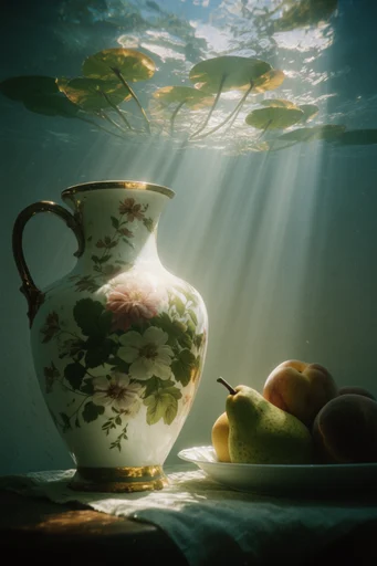 Luminous Natural Transcendence style reference image — ethereal light rays