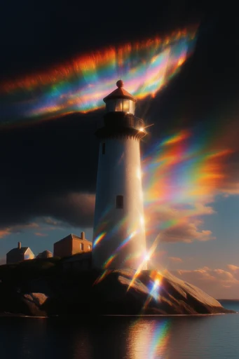 Luminous Prismatic Etherealism style reference image — analog film grain