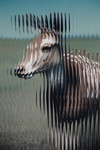 Kinetic Fragmented Realism style AI image example 3