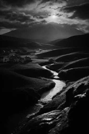 Cinematic Noir Chiaroscuro style AI image example 2