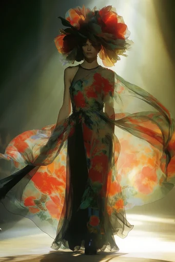 Ethereal Kinetic Surrealism style reference image — fluid silhouette