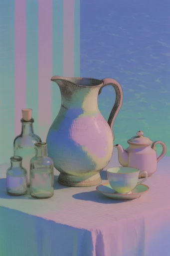 Ethereal Pastel Poolcore style reference image — liminal space