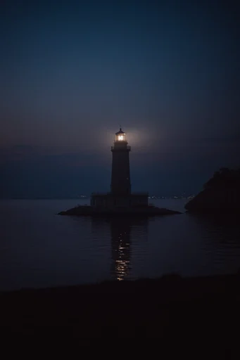 Cinematic Blue Solitude style reference image — melancholic solitude