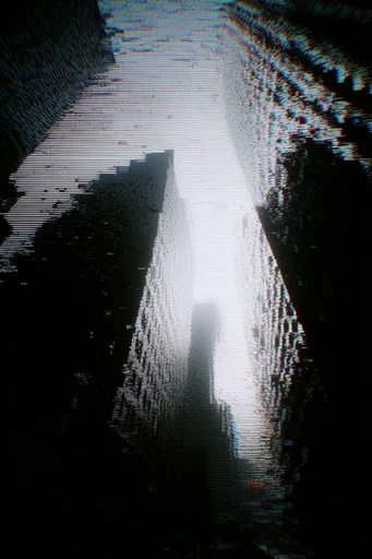 Corrupted Analog Noir style reference image — analog horror aesthetic