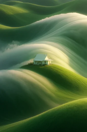 Surreal Verdant Topography style reference image — fluid topographic contours