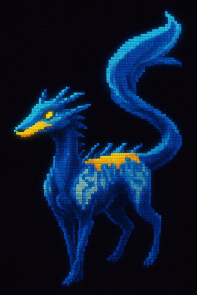 Luminous Digital Retrocore style AI image example 3