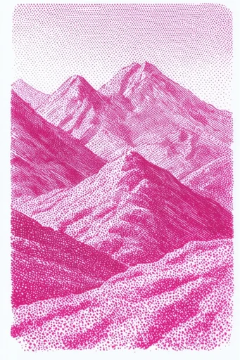 Monochromatic Magenta Engraving style reference image — monochromatic magenta