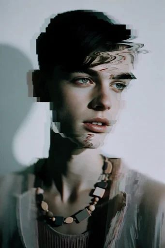 Fragmented Surrealist Portraiture style reference image — surrealist undertones