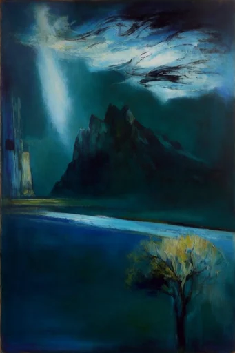 Nocturnal Impasto Melancholy style reference image — chiaroscuro lighting