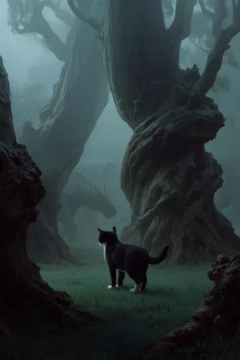 Misty Primeval Gothic style reference image — scale comparison