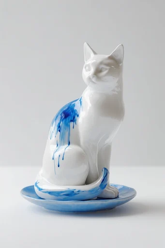 Surreal Delftware Fluidity style reference image — delftware porcelain