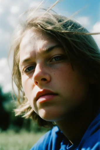 Dynamic Alpine Sun-Drenched style reference image — analog film grain