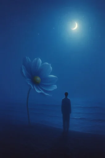 Nocturnal Solitary Minimalism style reference image — surreal nocturnal atmosphere