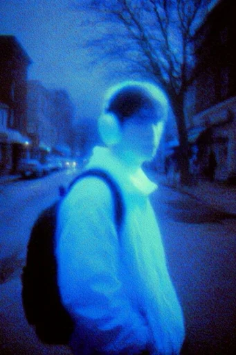 Luminescent Cobalt Nocturne style reference image — monochromatic cobalt palette
